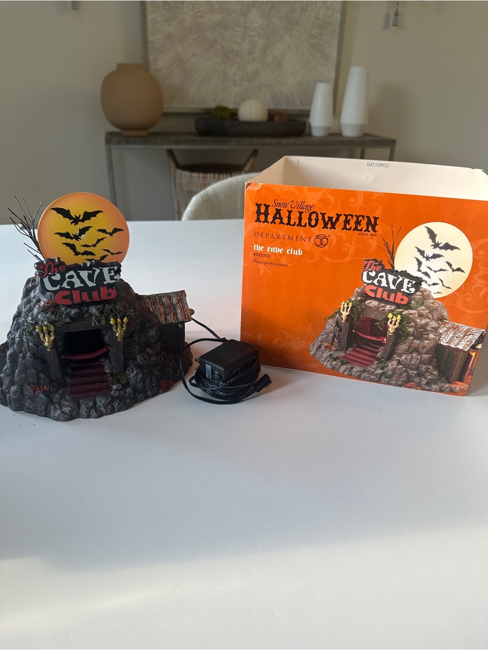 Department 56 The Cave Club Halloween Village Decoration - Brown, Orange, Black